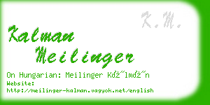 kalman meilinger business card